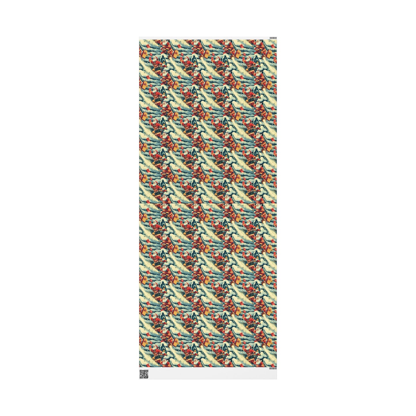 Fire Santa Climbing Wrapping Paper