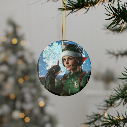 Dispatching Elf Ornament