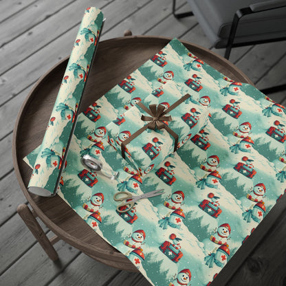 SAR Snowman Wrapping Paper