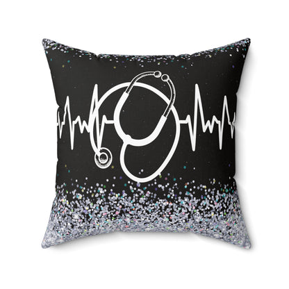 Stethoscope Black Pillow