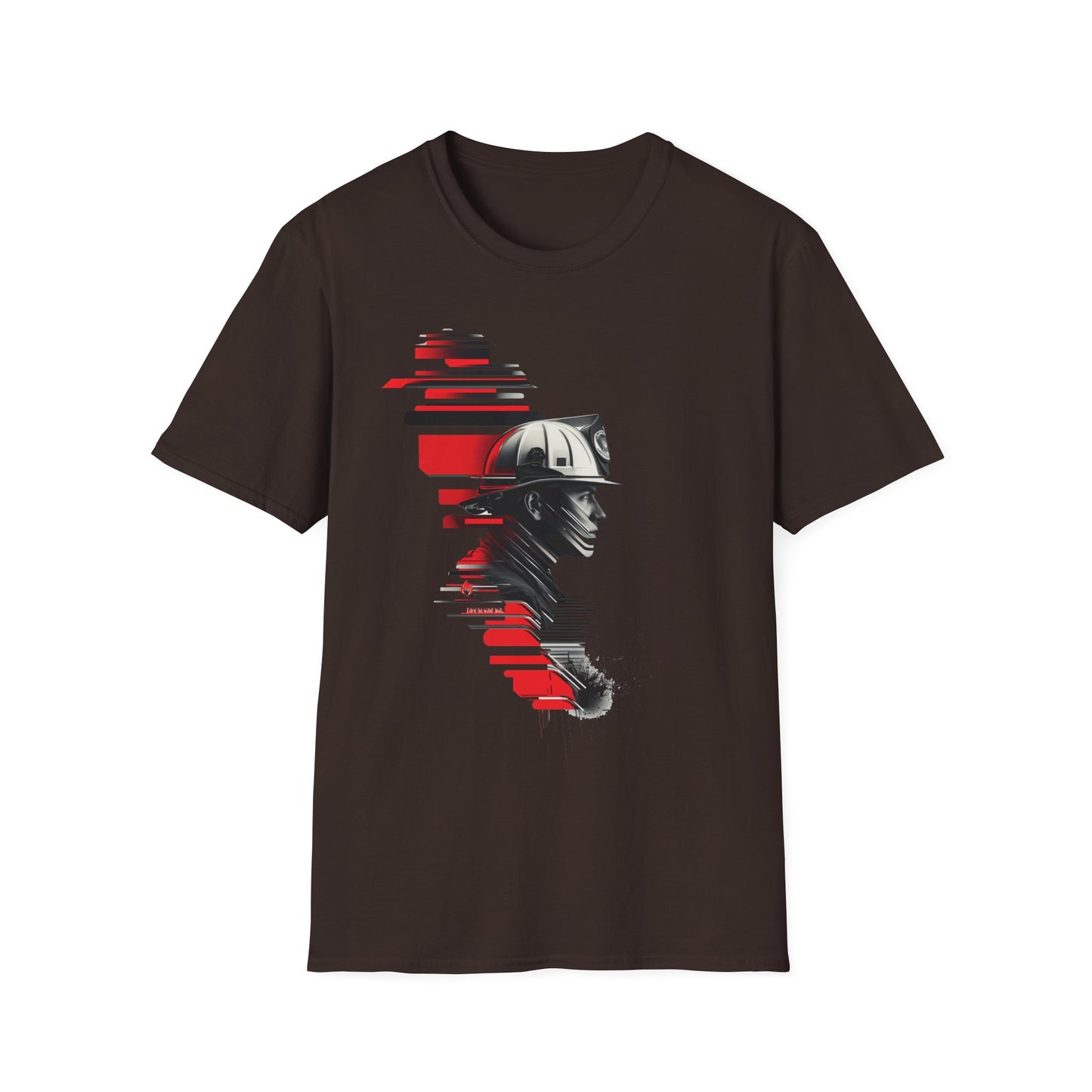 Firefighter Face Redline T-Shirt