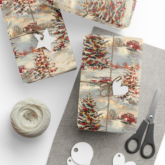 Vintage Engines Wrapping Paper