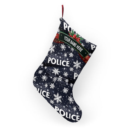 Police & Snowflakes Stocking