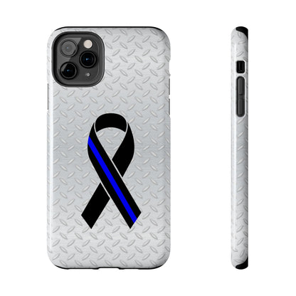 Blue Line Ribbon Tough Phone Cases