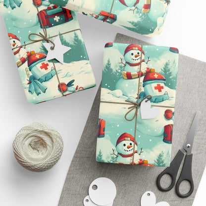 SAR Snowman Wrapping Paper