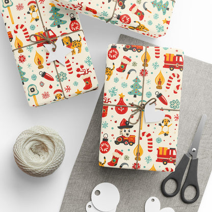 Dalmatians & Engines Wrapping Paper