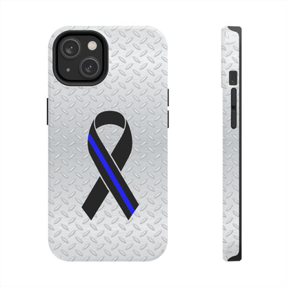 Blue Line Ribbon Tough Phone Cases