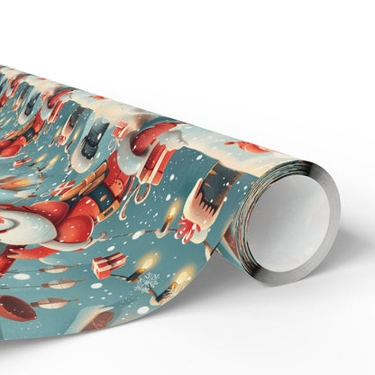 Firefighter Santa Wrapping Paper