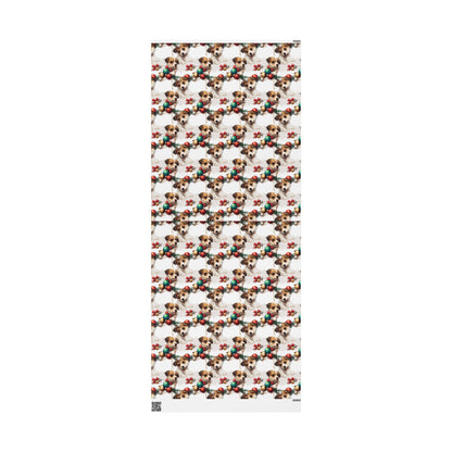 Dogs with Ornaments Wrapping Paper