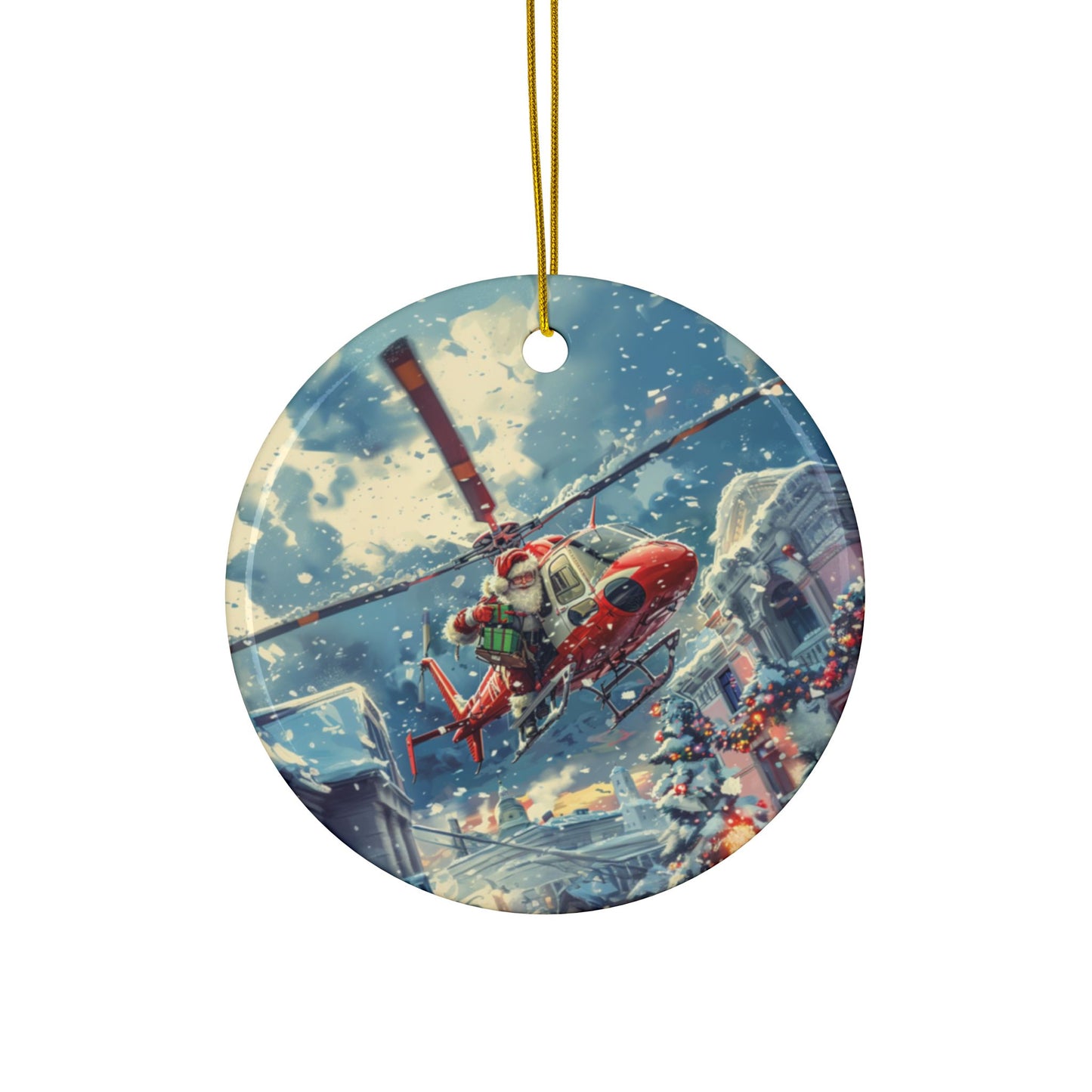 Santa Air Ambulance Ornament