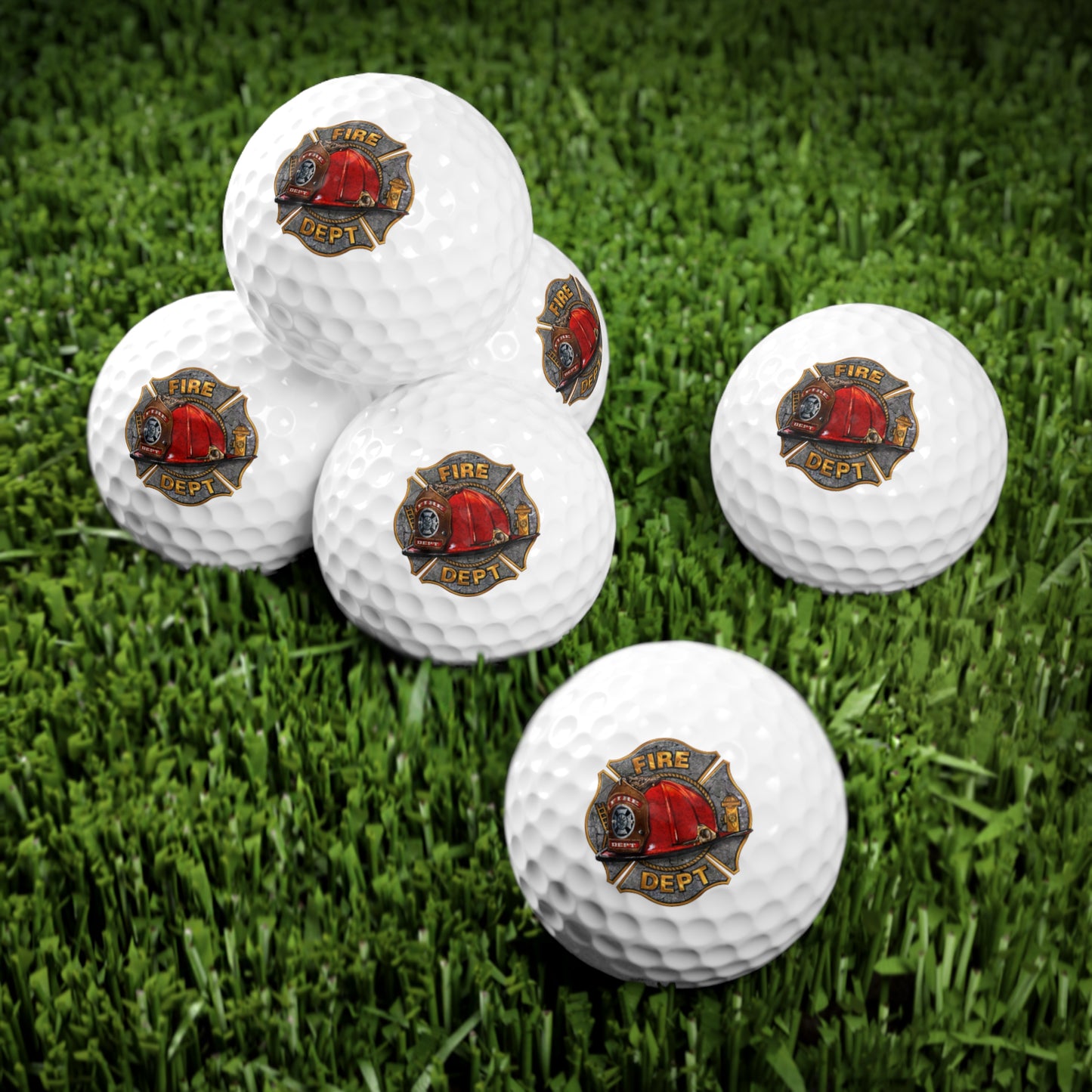 Fire Dept. Maltese Cross Golf Balls - 6 Pack