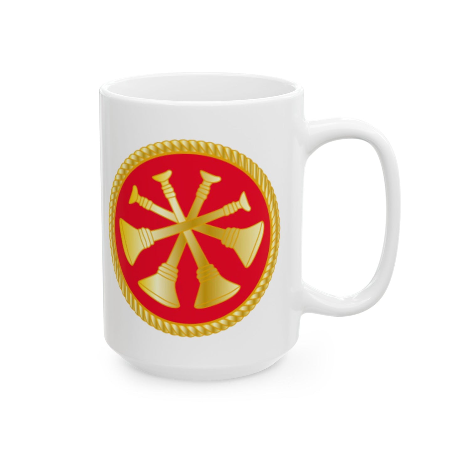 Rank - 4 Bugles - Red Mug