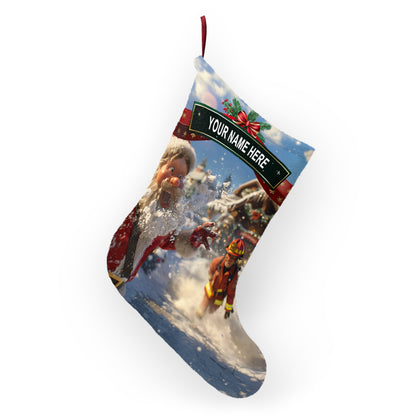 Santa & Firefighter Stocking