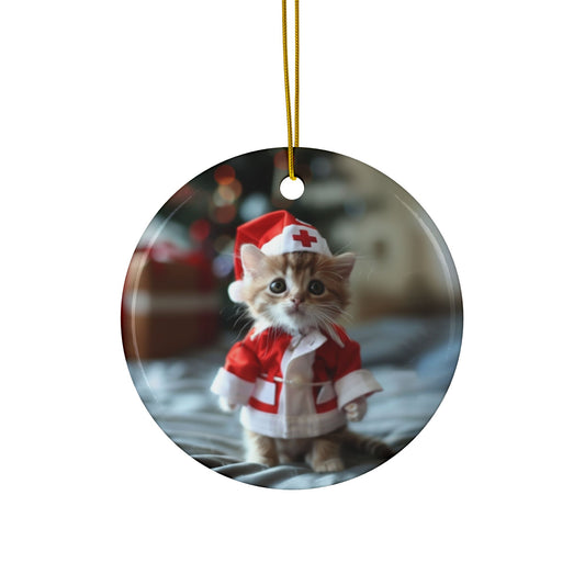 Nurse Kitty Ornament