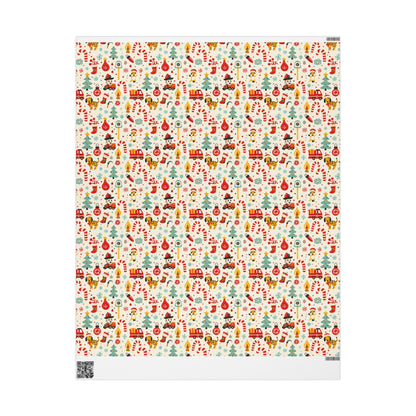 Dalmatians & Engines Wrapping Paper