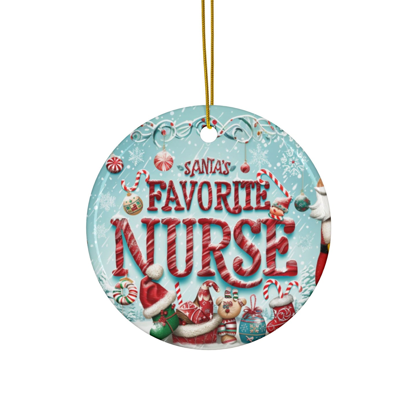 Santa's Favorite Nurse Ornament