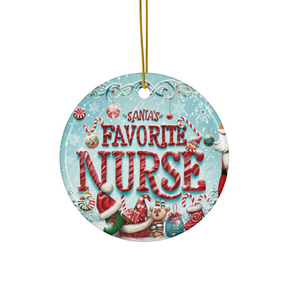 Santa's Favorite Nurse Ornament