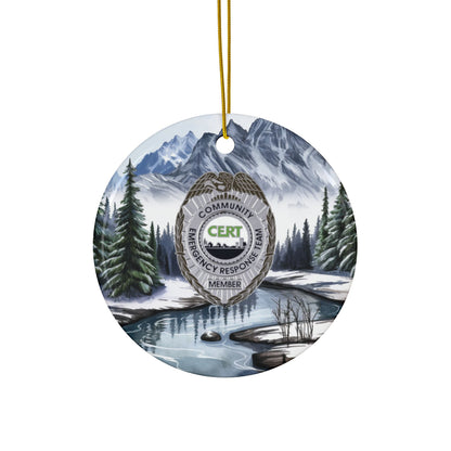 CERT Badge Mountain Ornament