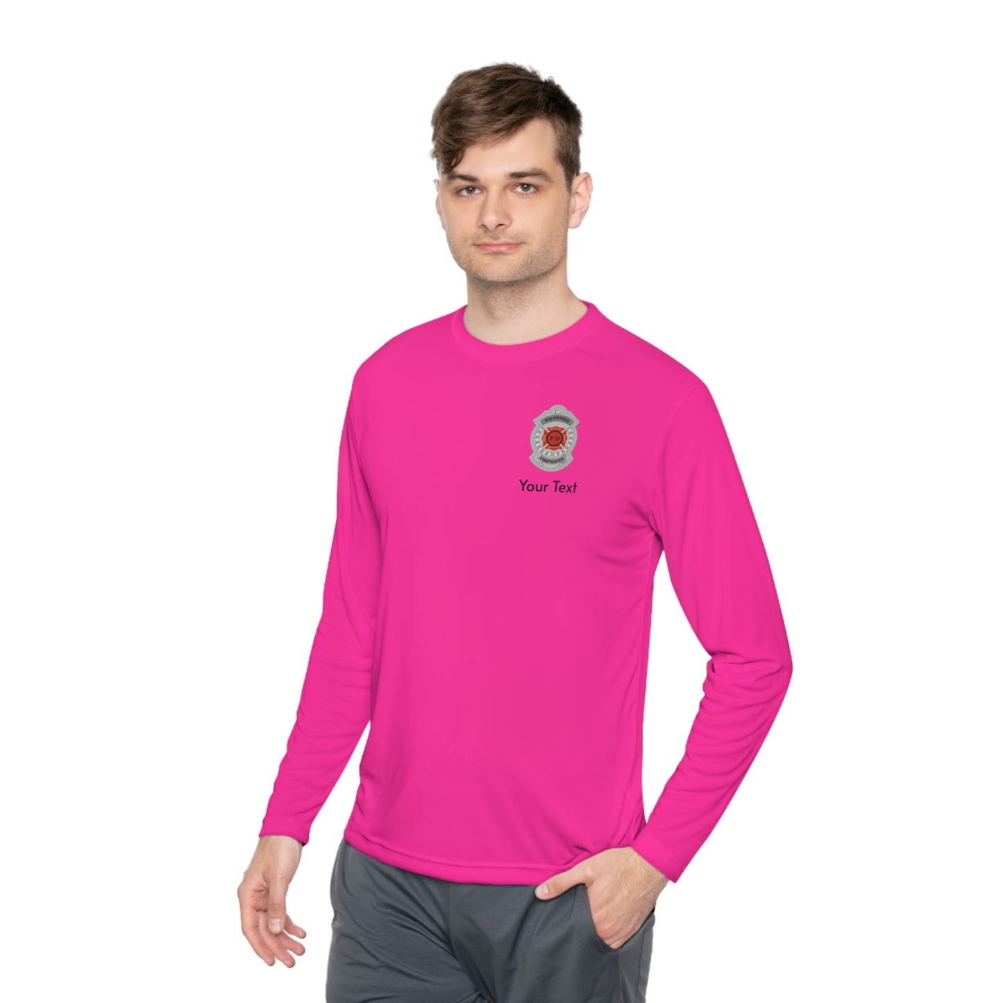 Volunteer Firefighter Badge Long Sleeve Tee