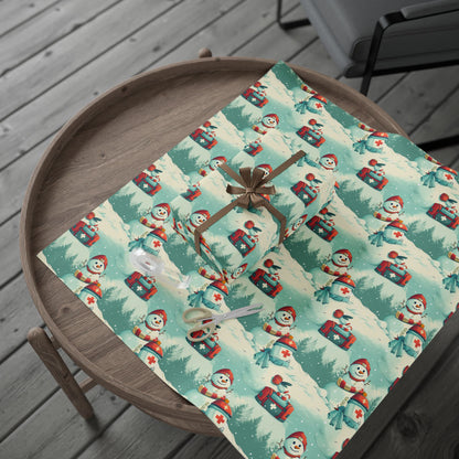 SAR Snowman Wrapping Paper