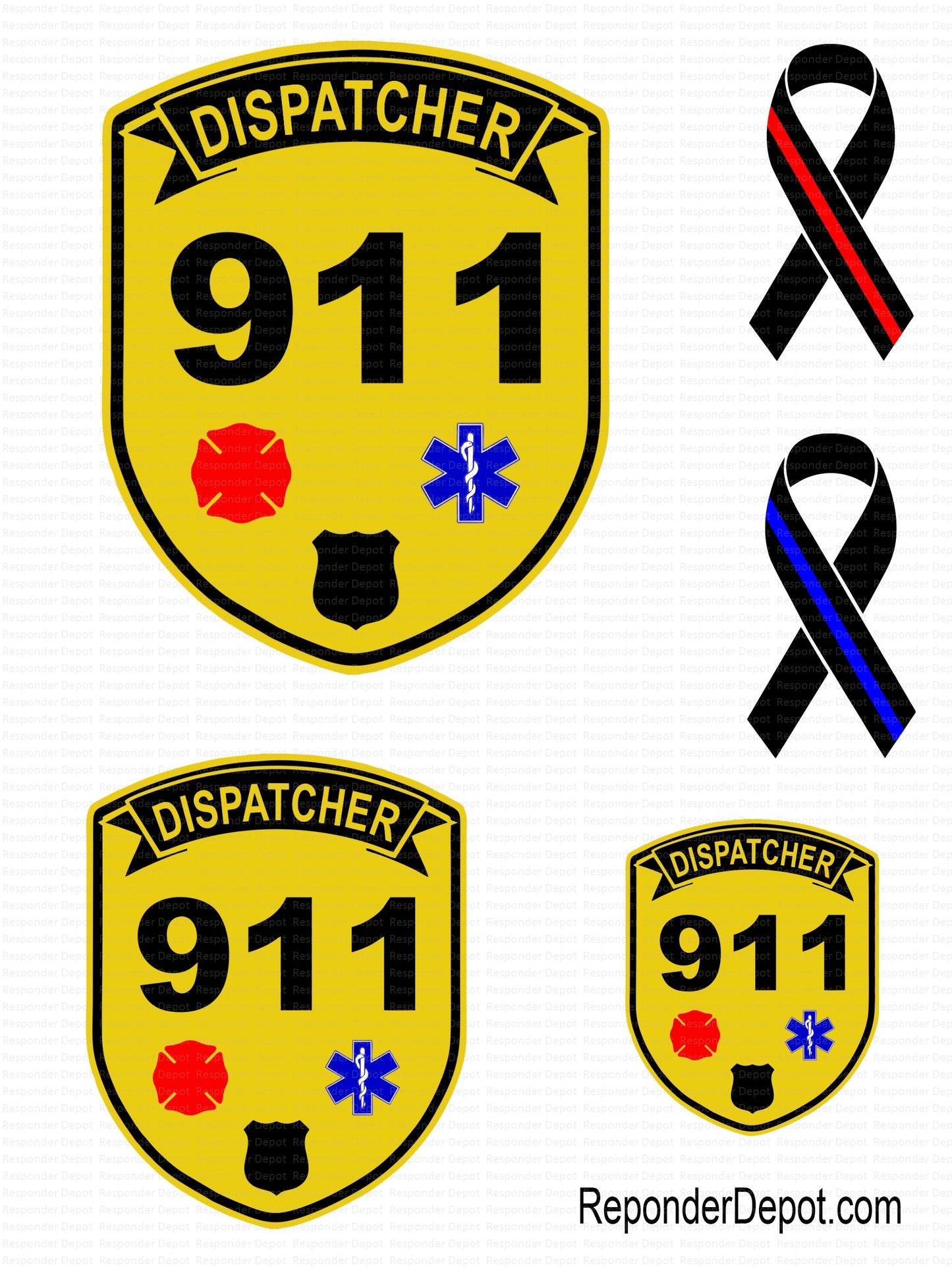 911 Dispatcher Decal Set