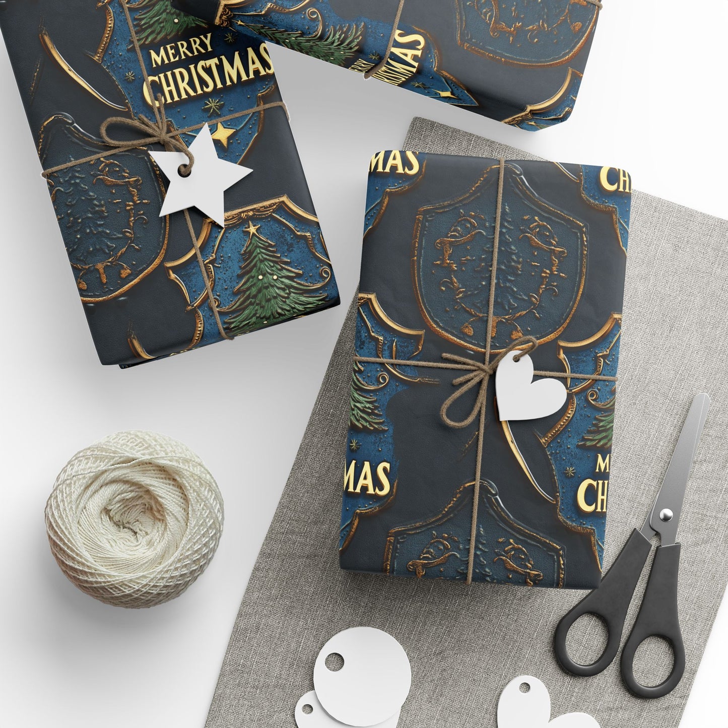 Merry Christmas Shield Wrapping Paper