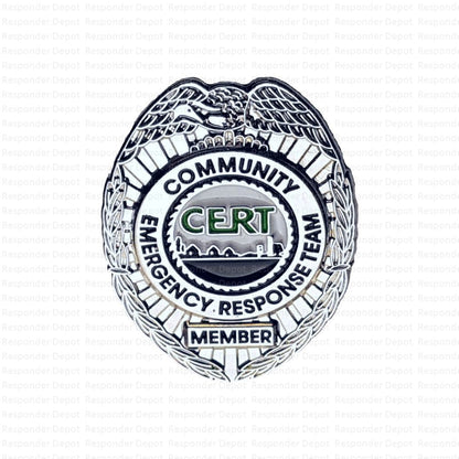 CERT Badge Pin - Silver