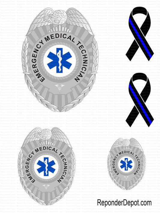 EMT Badge Decal Set