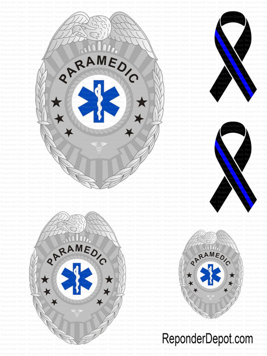 Paramedic Badge Decal Set