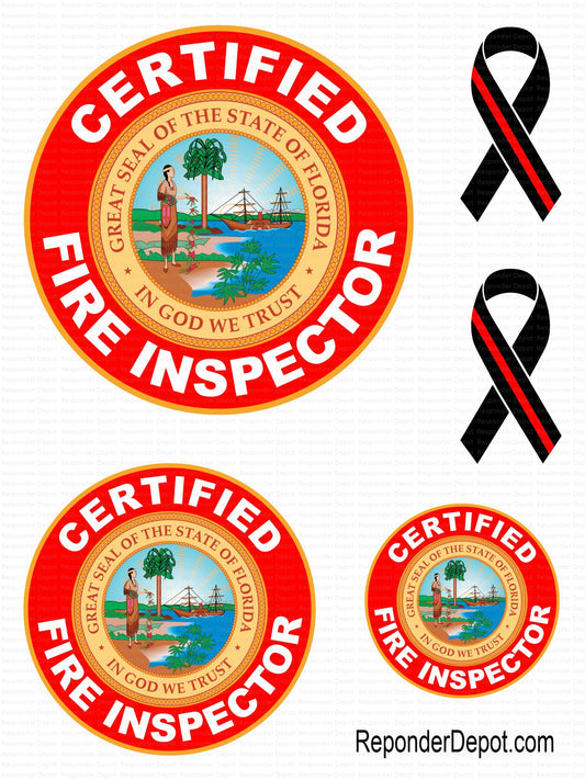 FL Certified Fire Inspector Decal Set