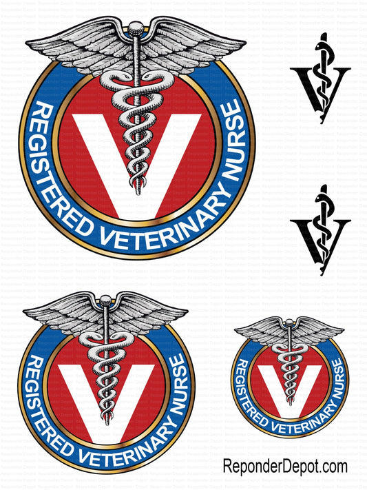 Registered Veterinary Nurse Decal Set