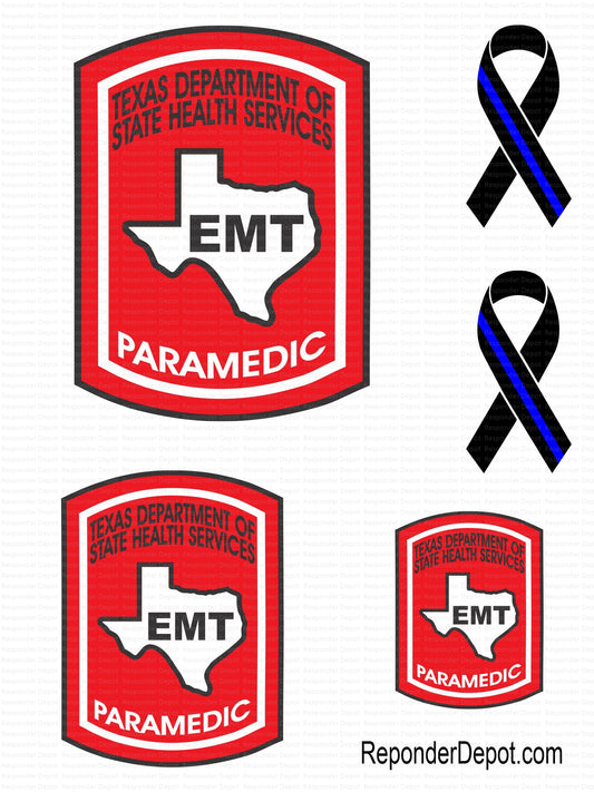 TX - Paramedic Decal Set