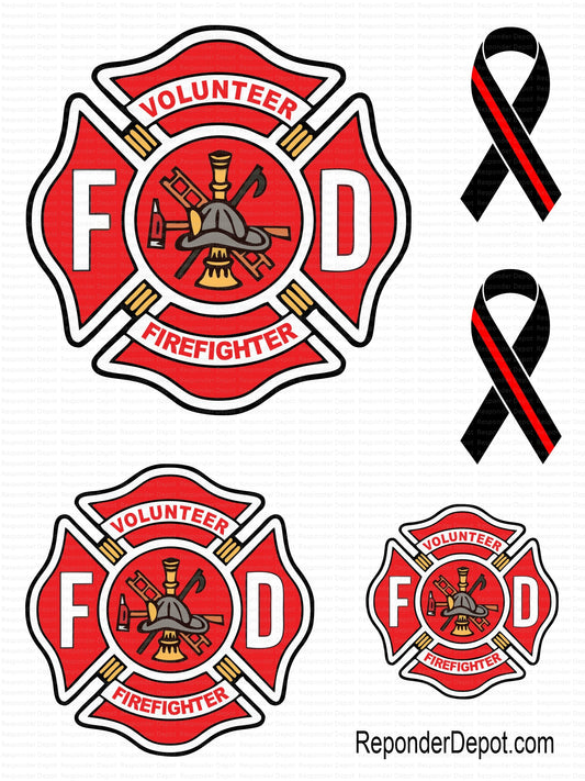 Volunteer Firefighter Decal Set